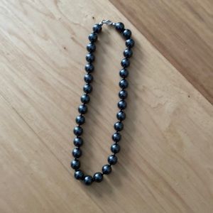 Large Black Pearl Necklace